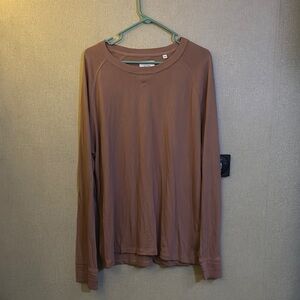 Billy Reid Brown Long Sleeve Tee